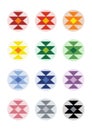 Collage Sheet Circles Pixel Art Motif Shevitsa Rainbow