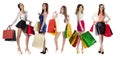 Collage Shopping People Royalty Free Stock Photo