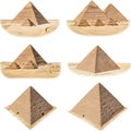 Egyptian Pyramids Collage Royalty Free Stock Photo