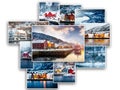 Collage of sights of Bergen Royalty Free Stock Photo