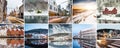 Collage of sights of Bergen Royalty Free Stock Photo