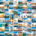 Collage of sights of Greece Royalty Free Stock Photo