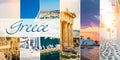 Collage of sights of Greece Royalty Free Stock Photo