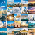 Collage of sights of Greece Royalty Free Stock Photo