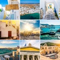 Collage of sights of Greece Royalty Free Stock Photo