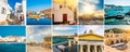 Collage of sights of Greece Royalty Free Stock Photo