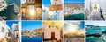Collage of sights of Greece Royalty Free Stock Photo