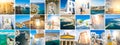 Collage of sights of Greece Royalty Free Stock Photo