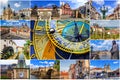 Collage of the sights of Prague. Czech Republic Royalty Free Stock Photo