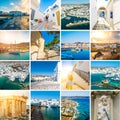 Collage of sights of Greece Royalty Free Stock Photo