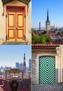 Collage of sights of Tallinn Royalty Free Stock Photo