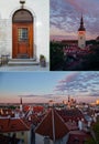 Collage of sights of Tallinn Royalty Free Stock Photo