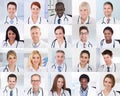 Collage Of Smiling Doctors Royalty Free Stock Photo