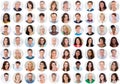 Collage Of Smiling People Royalty Free Stock Photo