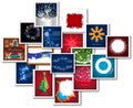 Collage of stamps for new year Royalty Free Stock Photo