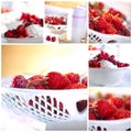 Collage strawberries