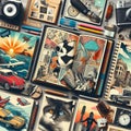 Collage Style Catalog Combines different images and elements i