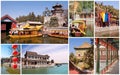 Collage of the Summer Palace in Beijing China Royalty Free Stock Photo