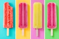 Collage of summer popsicles Royalty Free Stock Photo