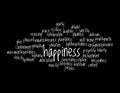 Collage of synonyms for happiness Royalty Free Stock Photo