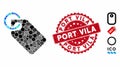 Collage Tag Icon with Distress Port Vila Seal