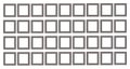 Collage template of 36 gray frames