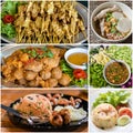 Collage of Thai food menu Royalty Free Stock Photo