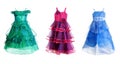 Collage of three festive dress Royalty Free Stock Photo