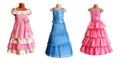 Collage of three festive dress Royalty Free Stock Photo
