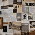 A collage of torn magazine pages, vintage photographs, and handwritten letters, telling a visual story2, Generative AI