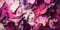 collage of torn paper in shades of purple and pink three generative AI