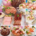 Collage with traditional polish easter dishes