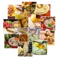 Collage of traditional romanian food dished Royalty Free Stock Photo