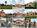 Collage of Troya Castle in Prague