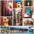 Collage of a typical Ligurian view