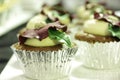 Collage of various cupcakes chocolate Royalty Free Stock Photo