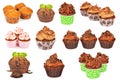 Collage of various cupcakes Royalty Free Stock Photo