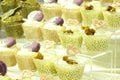 Collage of various cupcakes: vanilla in decorative cup Royalty Free Stock Photo