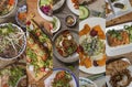 Collage of various delicious dishes Royalty Free Stock Photo
