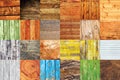 Collage of various different wood texture samples