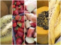 Collage of various fruits and vegetable Royalty Free Stock Photo