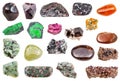 Collage from various Garnet mineral gem stones Royalty Free Stock Photo