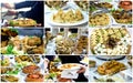 collage of a various party catering food Royalty Free Stock Photo