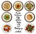 Collage of various plates of pasta