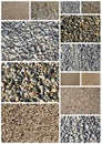 Collage of various sand