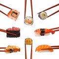 Collage of various Sushi