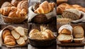 collage of various types of fresh baked bread Royalty Free Stock Photo