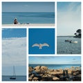 Various view of seascape landscape in Quiberon - France