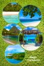 Collage from views of the Caribbean beaches Royalty Free Stock Photo