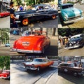 Collage of vintage cars Royalty Free Stock Photo